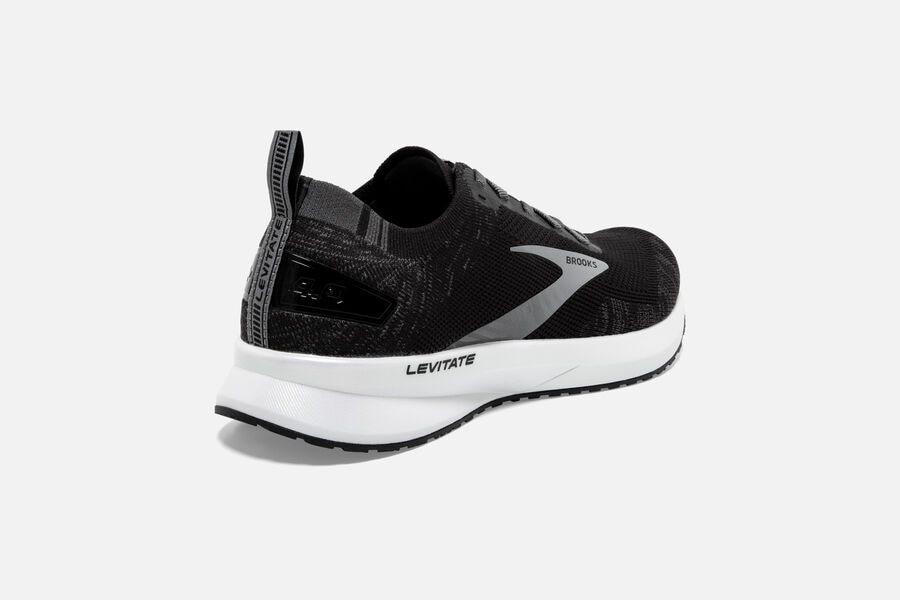 Brooks Levitate 4 Road Running Shoes Womens Black/White 053718-DVT